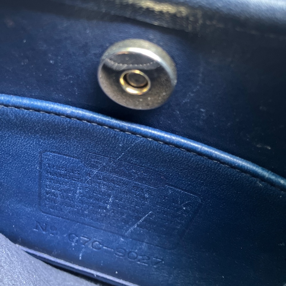 Rare Vintage Coach 9027 Ergo Mini Satchel Bag - Navy Blue - Picture 2 of 7